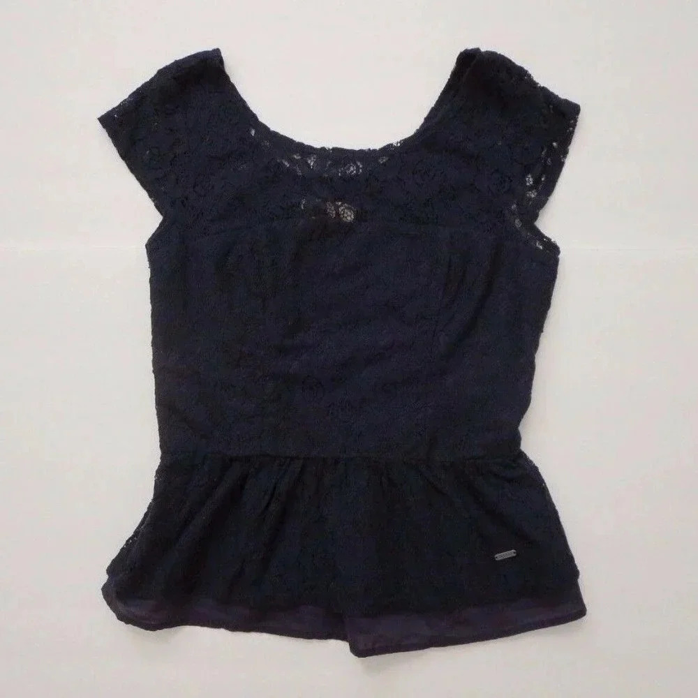 NWT Hollister Lace Peplum Top Size 3 Small